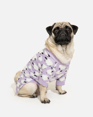 Warm elastic dog sweater with sheep OSLO