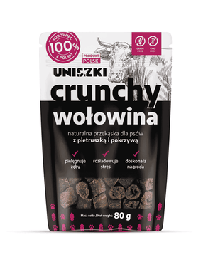 UNISZKI Crunchy Beef with Parsley and Nettle Dog Treat 80g