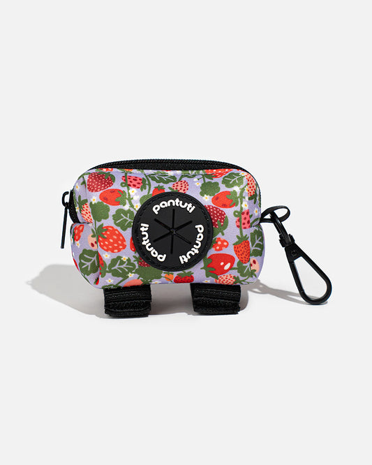 Strawberry BERRY poop bag holder for dogs