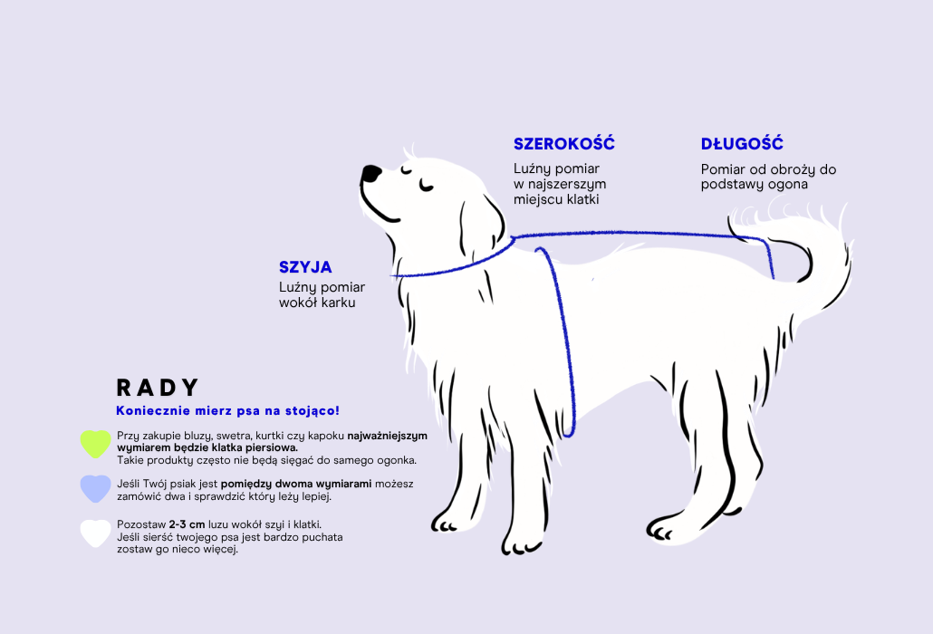 Duże kurtki  +/- 2 cm - measurement guide