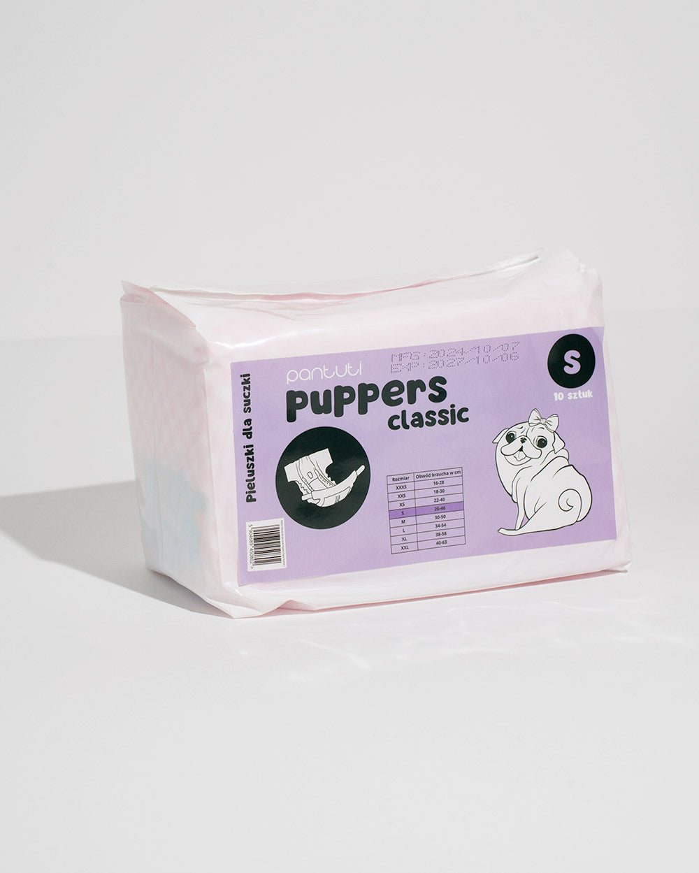 Absorbent diapers for female dogs PUPPERS CLASSIC
