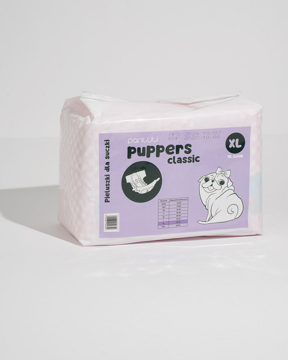Absorbent diapers for female dogs PUPPERS CLASSIC