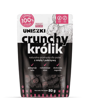 Dog treat crunchy rabbit with mint and nettle UNISZKI 80g